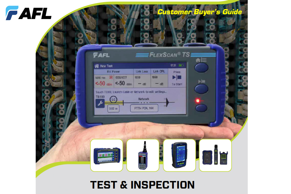 New Products Catalog Test & Inspection Fiber optic cable 2021